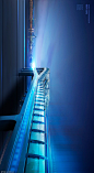 现代城市数字网络城市蓝色光效主题科技海报PSD分层设计素材