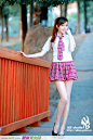 清纯长腿美少女甜美学生装乖巧可爱 - xgmm美女图片