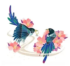 七夕喜鹊插画  - 源文件下载【酷图网】七夕,情人节,七夕手绘,喜鹊,喜鹊插画