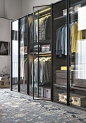 steel framed glass closet: 