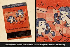 DupliTone 复古油墨半调卡通漫画Photoshop笔刷素材 B2021051401-淘宝网