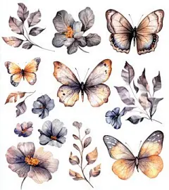 点击来源直接获取大图文件 |水彩花卉插画