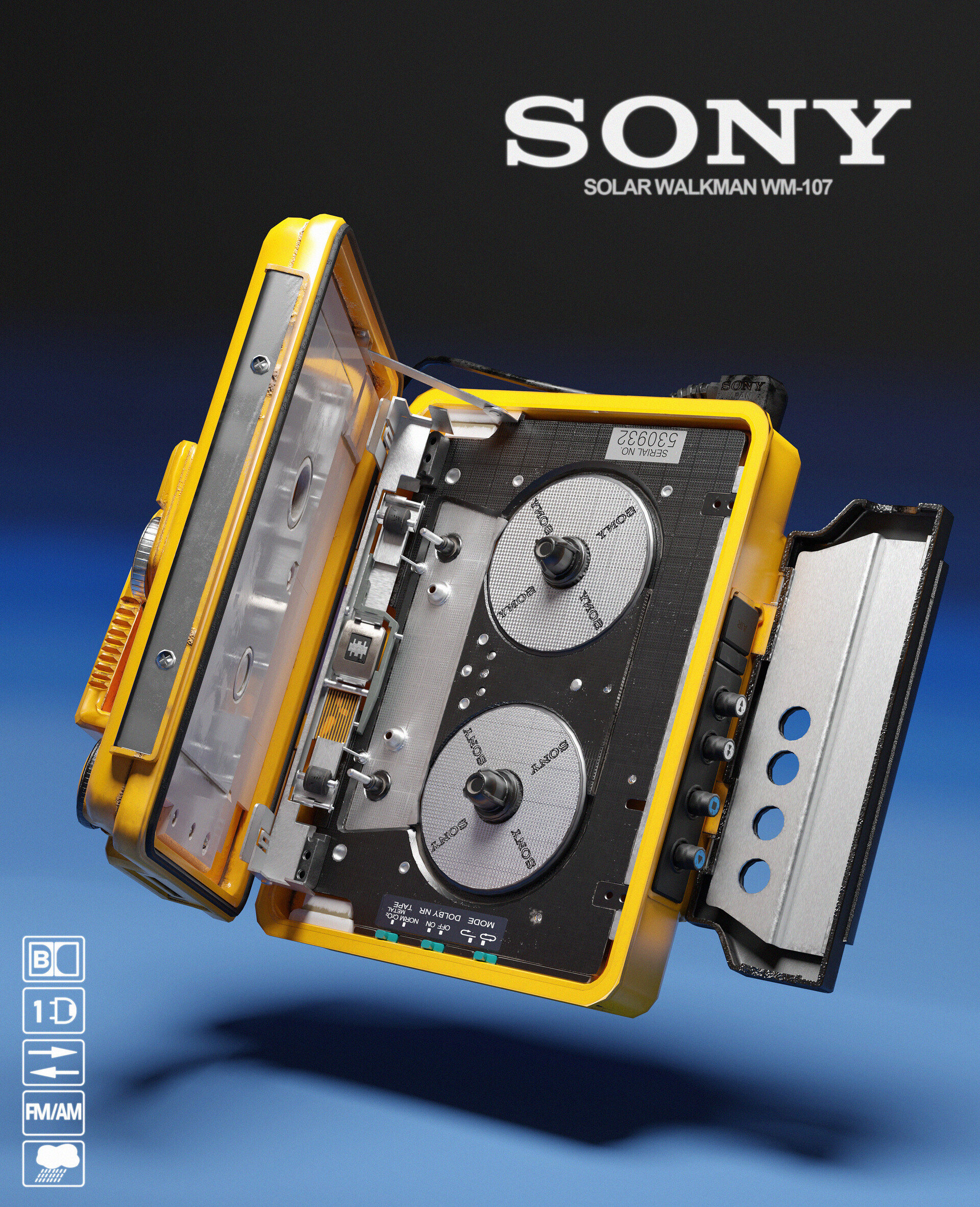 SONY Walkman ソーラー ウォークマン WM-F107 【ジャンク品】 【公式通販】