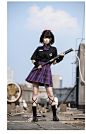 现货 絶版团#暗夜心动# 黑紫蓝格百褶裙电竞系少女JK格裙不良夏裙-淘宝网