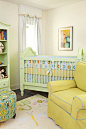 Green, yellow and blue nursery