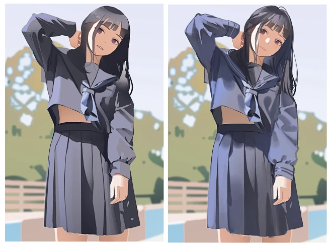 帮同学改服装褶皱塑造
