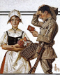 摩登男女&The Arrow的缔造者 | 上世纪美国著名插画师J.C. Leyendecker_Evening : 星期六晚邮报Saturday Evening Post 和箭牌男装The Arrow都是J.C. Leyendecker塑造出的经典作品，这位勤奋而高产的画家不仅影响着插画界，还对广告行业有着巨大的触动…