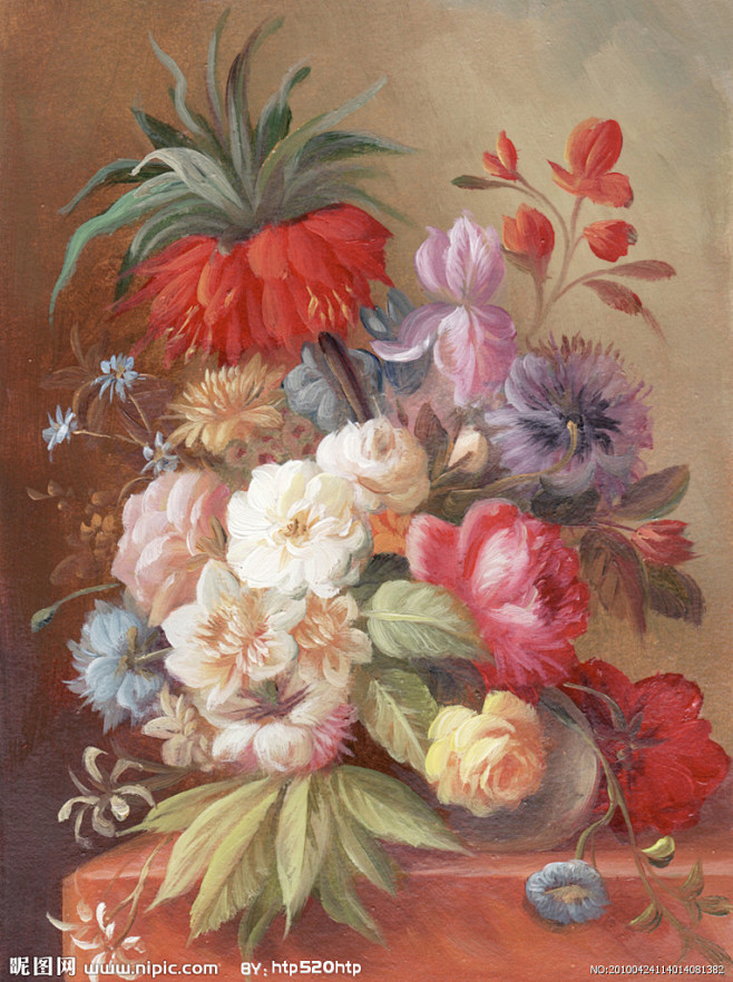 无框画 油画 花油画