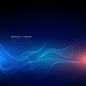 Flowing particles technology cyber background