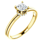 14kt Yellow Gold 4mm  14kt Yellow Gold 4mm Center Square Genuine Diamond and 14 Accent Round Diamonds Engagement Ring...(ST122059:560:P).! Price: $649.99
