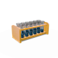 Row of test tubes 3D Illustration