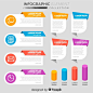 Collection of various flat infographic elements