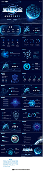 蓝色科技风关注网络数据安全PPT模板