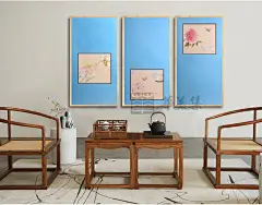 ##手绘油画##工笔画##玄关画##实物画##装饰画##新中式##酒店设计##软装配饰##
