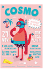 Posters | Cosmo Summer Tour : A bunch of posters and flyers designed for summer tour 2014 of the Argentinian band Cosmo. Their songs really puts us in the right mood. So if you ever need to transport yourself to the beach, don′t doubt it, just listen to C