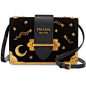 Prada Cahier Astrology Velvet Shoulder Bag