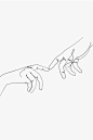 Minimalist-Line-Drawing-with-Hands.jpg (564×846)