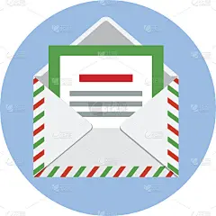 圣诞信。平面图标