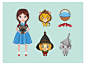 Wizard of Oz characters reimagined in cute style