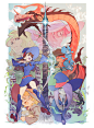 mdmnarca_jnklog : artbooksnat:
“ Little Witch Academia (リトル ウィッチ アカデミア) Series’ creator Yoh Yoshinari (吉成曜) originally illustrated this piece for the September 2013 issue of Ultra Jump, giving the cast a more painterly...