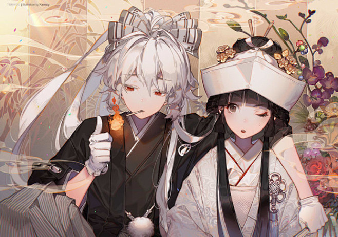 分享画师河CY（ kawacy）新的一组...