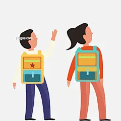 人物男女小学生背影图片大小2000x2000px 图片尺寸257.69 KB 来自PNG搜索网 pngss.com 免费免扣png素材下载！背书包#彩色#插画#创意#绘画#简约#卡通#人物#图案#涂鸦#小清新#小学生#小元素#