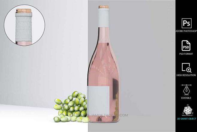 13款高档红酒葡萄酒玻璃瓶包装盒设计展示...
