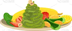 水果,蔬菜,菠菜,图标,漫画,绿色,清新,自然,瘦身,设计