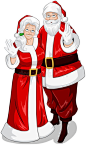 Santa And Mrs Claus Waving Hands For Christmas Stock Vector - Illustration of beard, belt_ 27926935圣诞节 christmas 圣诞老人 麋鹿 雪橇 雪人 云芬特 北极熊 企鹅 圣诞节装饰 可爱 有趣 圣诞 温馨 圣诞精灵 姜饼