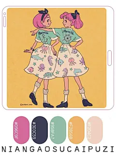 ◉◉【微信公众号：xinwei-1991】整理分享 @辛未设计  ⇦点击了解更多。设计色彩插画色彩海报色彩搭配配色参考文艺色彩清新色彩配色方案服装色彩绘画色彩色彩方案色彩设计颜色设计颜色搭配 (85).jpg