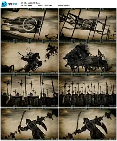 古代战争战场马车冷兵器时代背景视频