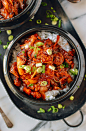 10-Minute Crispy Pork Belly Kimchi Bowls