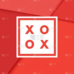 浪漫的XO XO，创意的，最小的贺卡
