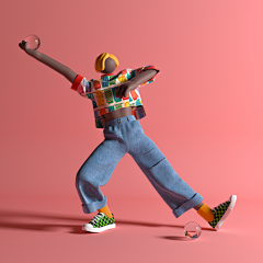 易爆易不燃采集到3D立体人物