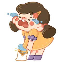 手绘-双十一主题女生人物插画1