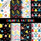 Collection of memphis pattern  Free Vector