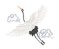 仙鹤下  - 源文件下载【酷图网】仙鹤,丹顶鹤,手绘仙鹤,唯美仙鹤,古风仙鹤