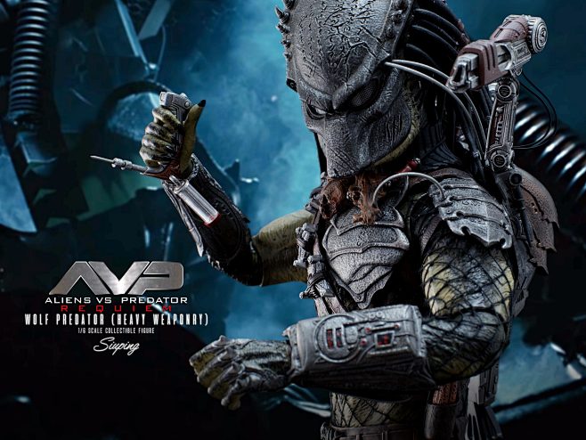 异形大战铁血战士2独狼重武装版16比例珍藏人偶官方实物图hottoys