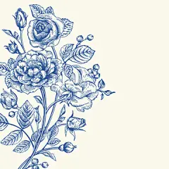 图源免费EPS |带有一束玫瑰花的背景。