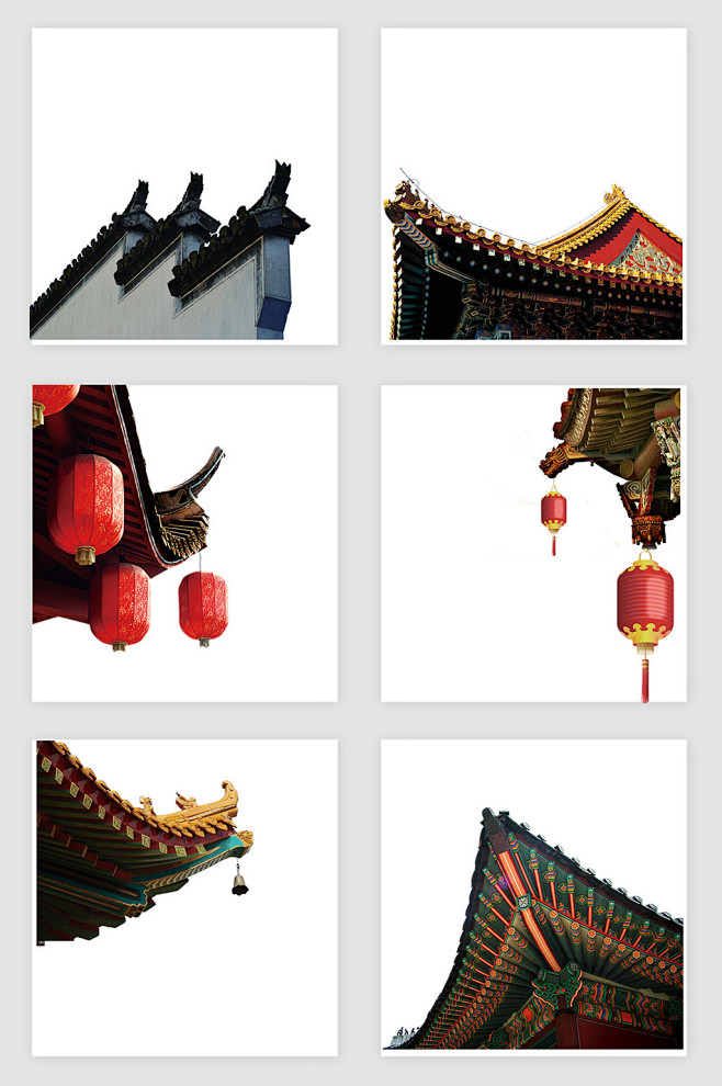 传统房檐矢量素材