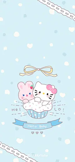 198 壁纸｜可爱绝绝子粉蓝双配色 - 小红书
