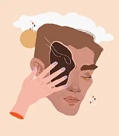 人物肖像插画作品
via：Maria Frenzy ​​​​