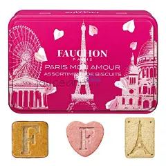 法国空运奢华FAUCHON馥颂 巴黎我的恋情什锦牛油饼干铁盒礼品150g-淘宝网