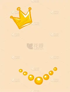 配件、孤立。矢量皇冠和珠子。插图为节日肖像设计