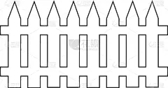 篱笆,图标,非都市风光,白色,厚木板,木制,建筑,图像,矢量,设计