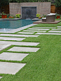 OASIS : Completed in 2013, this this property located in University Park, Texas, features a modern pool pavilion with a green roof that opens to  a new swimming pool and garden. 
