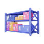 Storage rack 3D Illustration