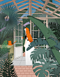 Botanical garden girl graden Green Plant greenhouse home ILLUSTRATION  life lifestyle Plant