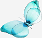 蓝色蝴蝶动物元素素材