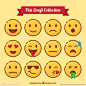 emoji表情扁平化笑脸难过